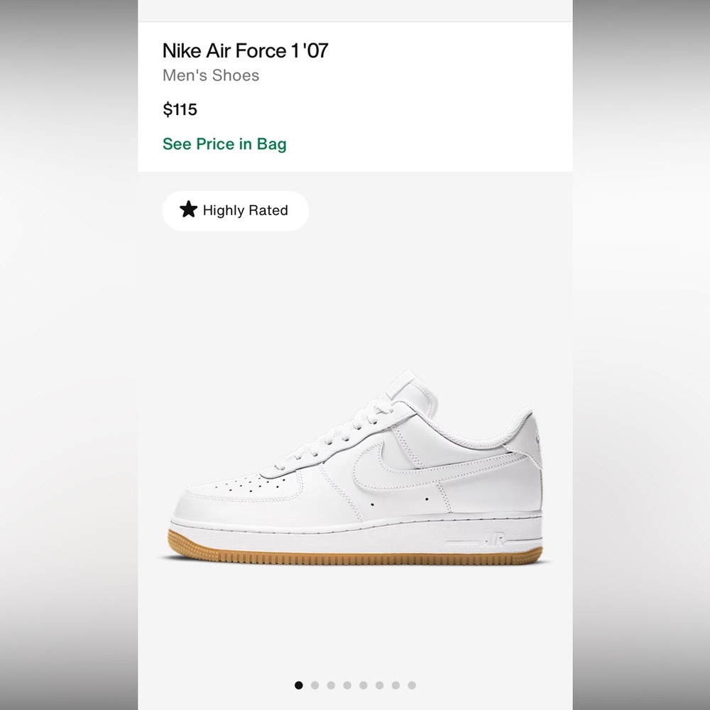 Nike Air Force 1 '07 White with Gum Sole